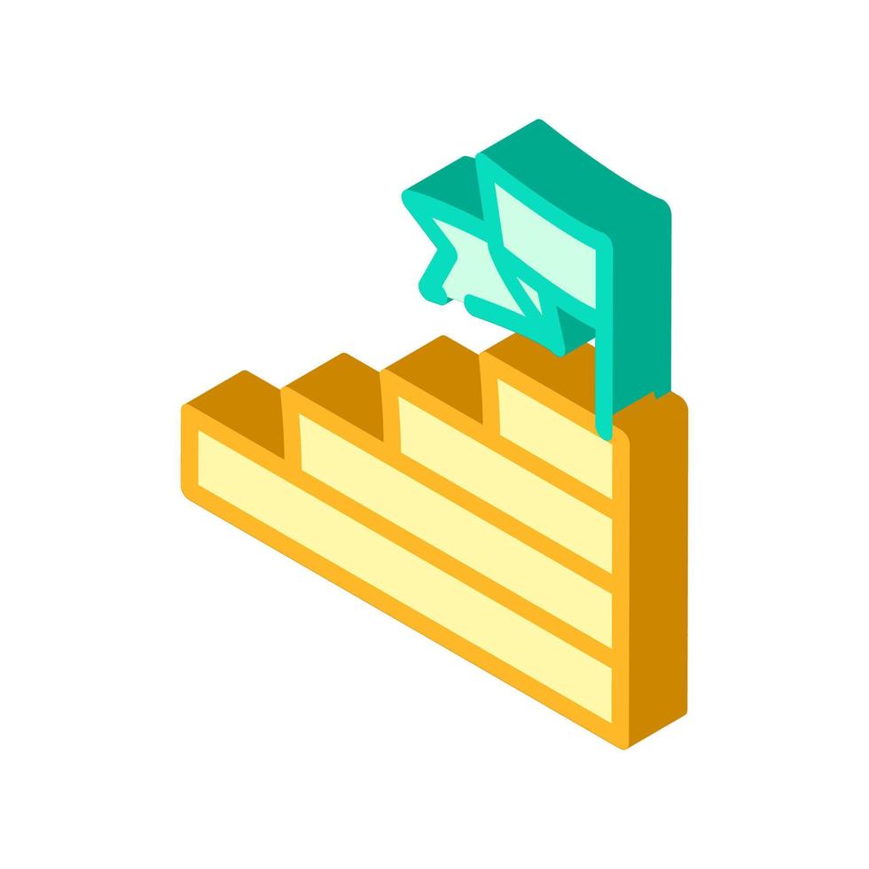 réalisation de l'objectif icône isométrique signe d'illustration vectorielle vecteur