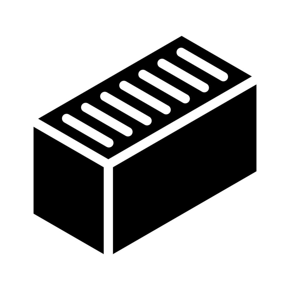 illustration vectorielle d'icône de glyphe de brique double vecteur