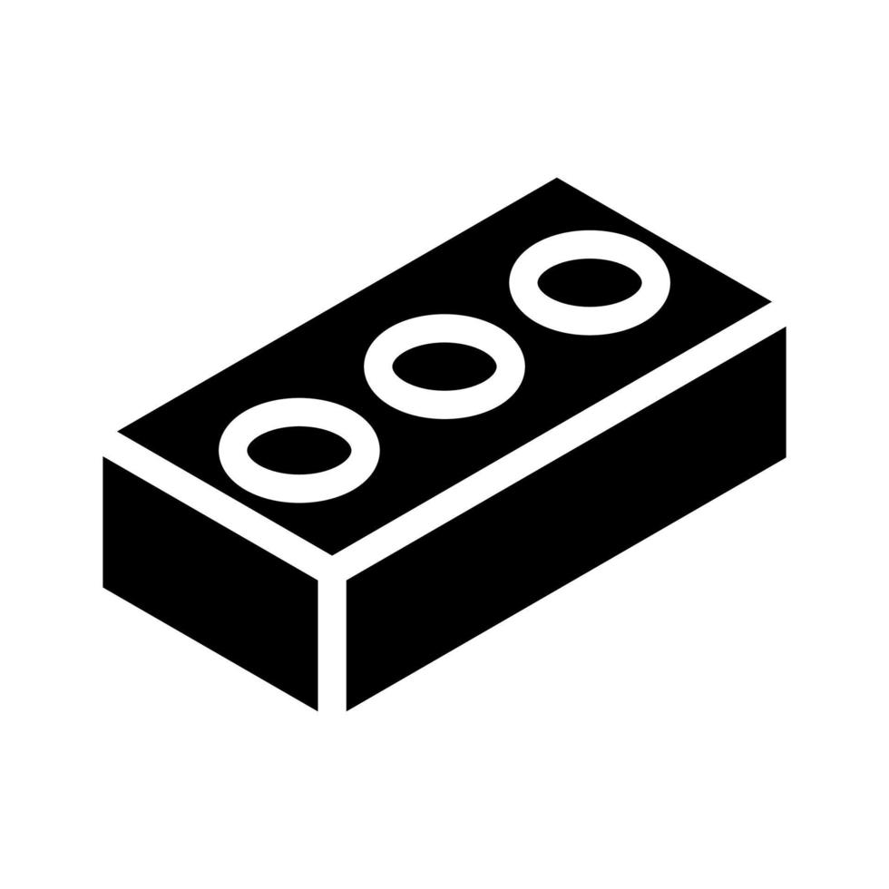 illustration vectorielle d'icône de glyphe de brique creuse vecteur