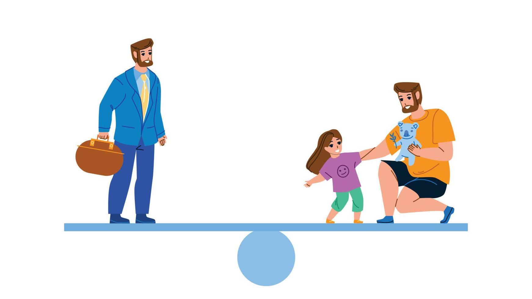 carrière de travail de l'homme et vecteur d'équilibre de la vie de famille