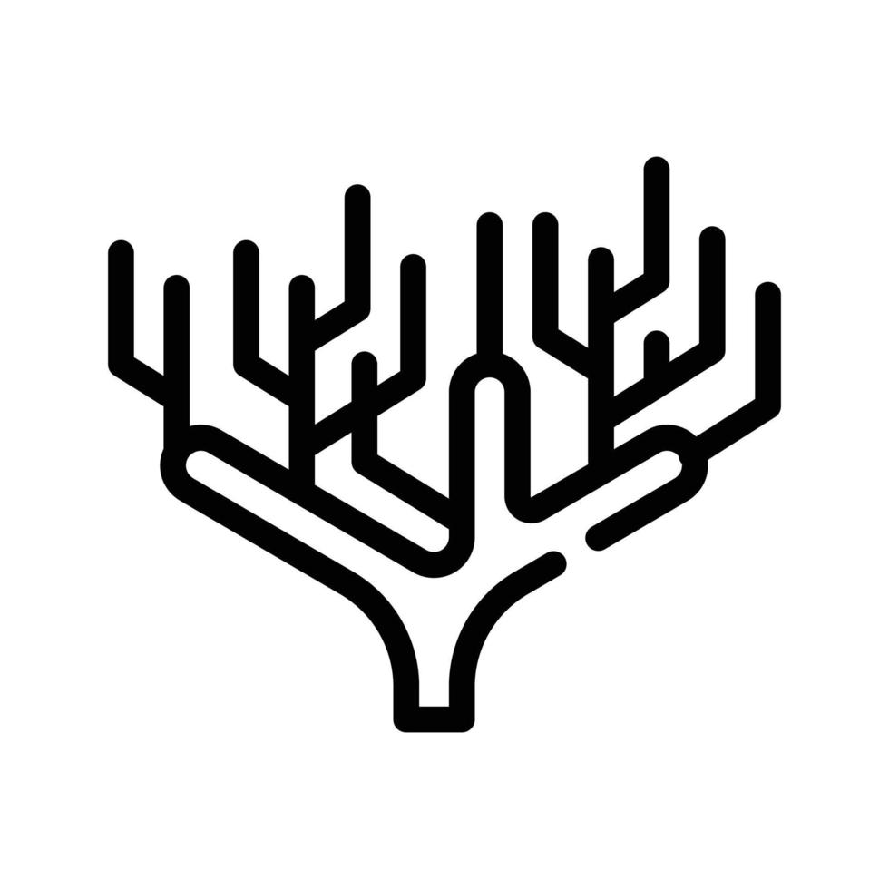 illustration vectorielle d'icône de ligne de plante de corail isolée vecteur