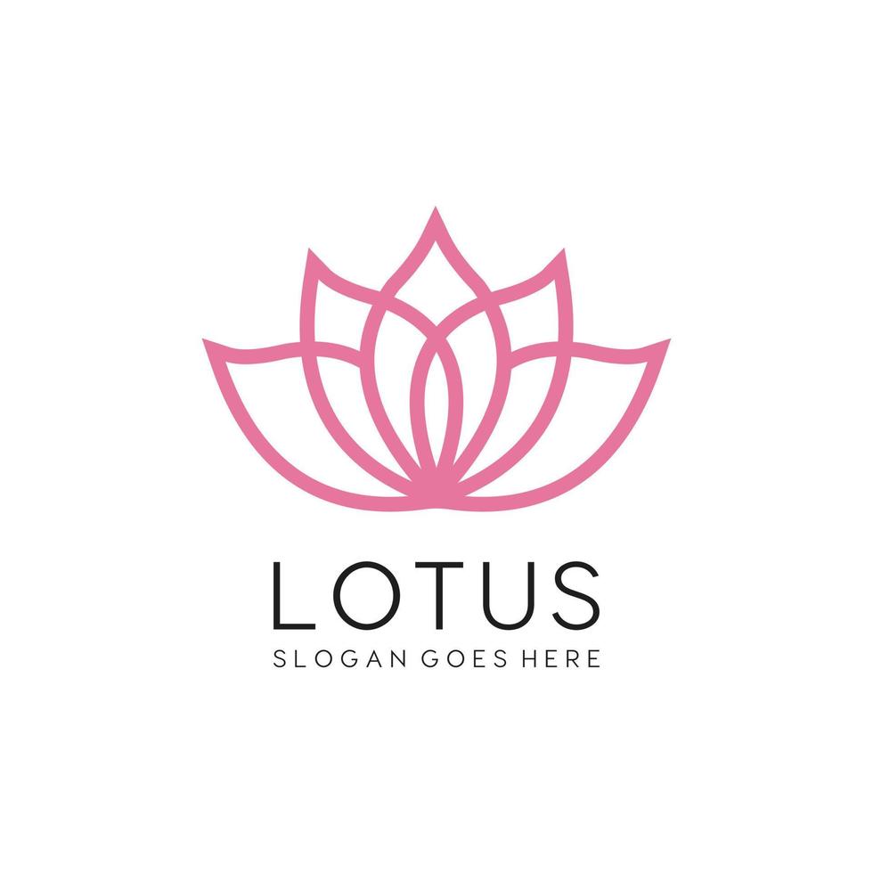 vecteur premium de logo de fleur de lotus moderne