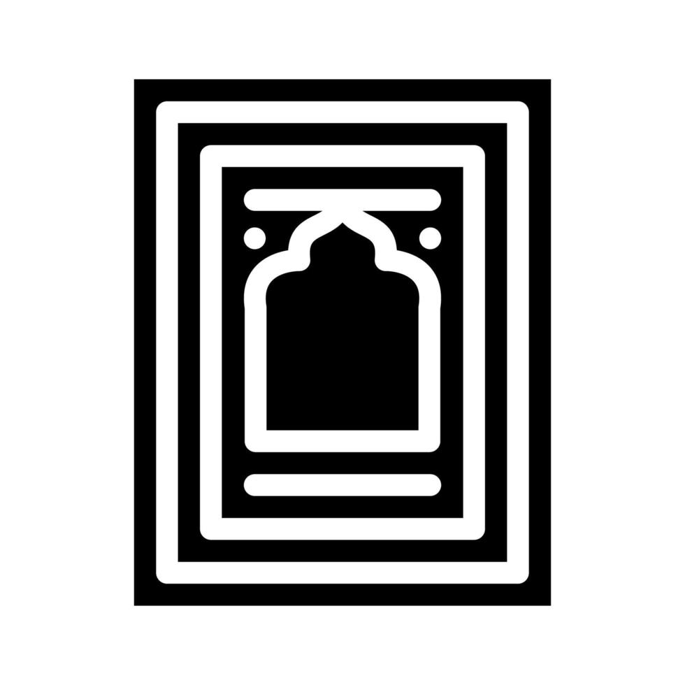 tapis pour namaz glyphe icône illustration vectorielle vecteur