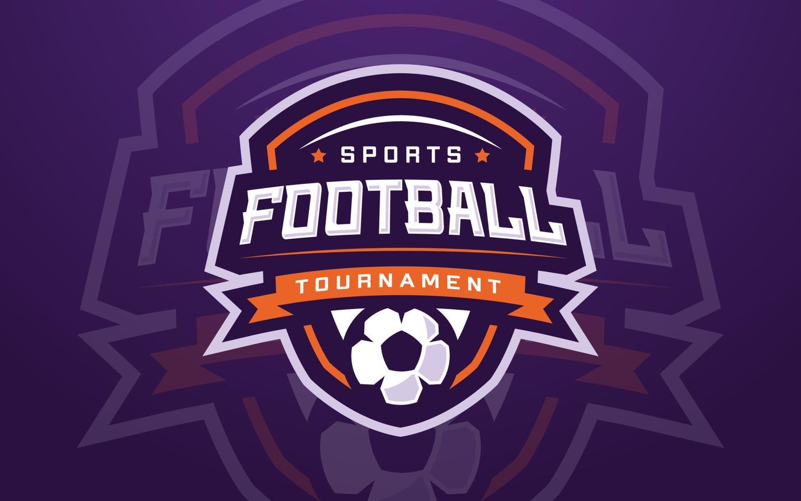 modèle de logo de club de football professionnel pour équipe sportive et tournoi vecteur