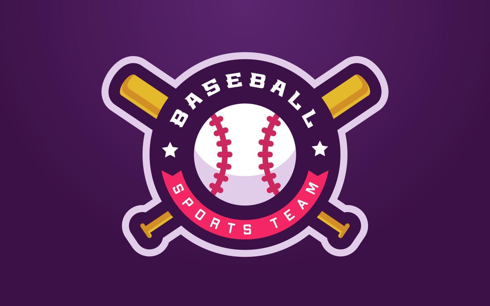logo du club de baseball pour l'équipe sportive et le tournoi vecteur