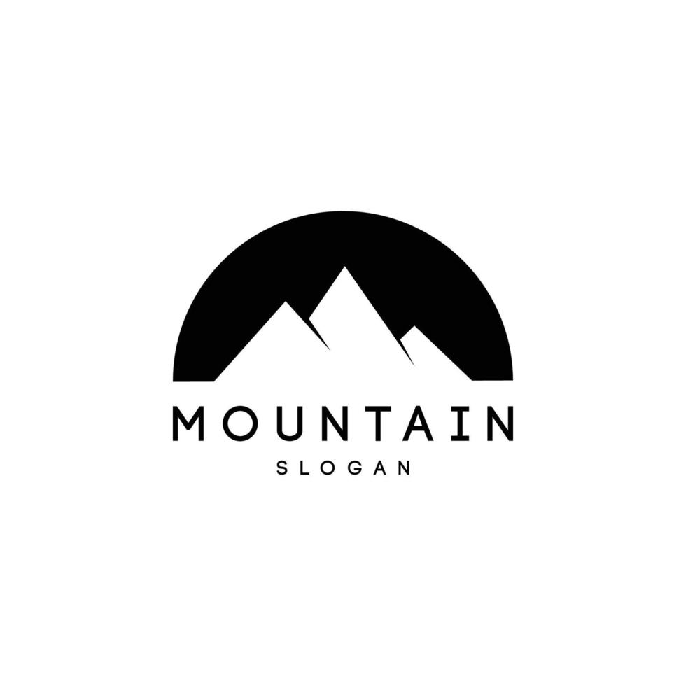 dessins vectoriels de logo de pics de montagnes vecteur