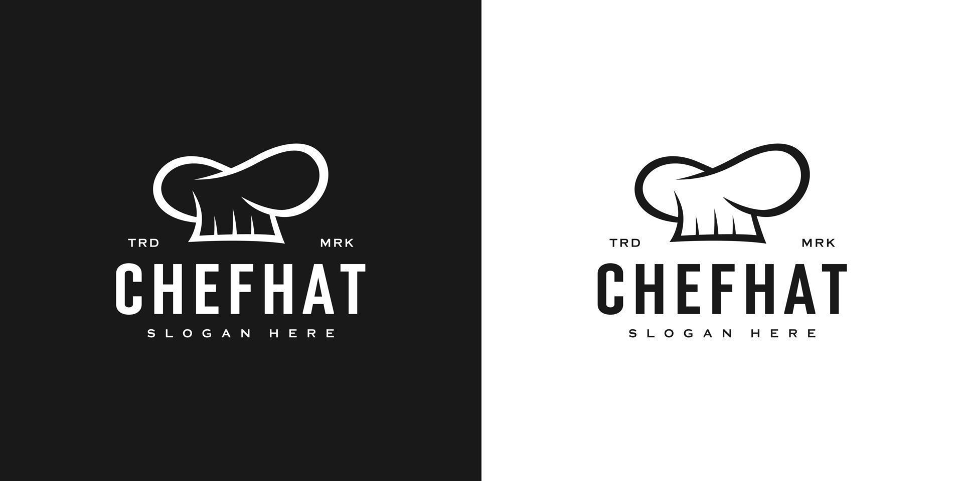 vecteur de modèle de logo de chapeau de chef