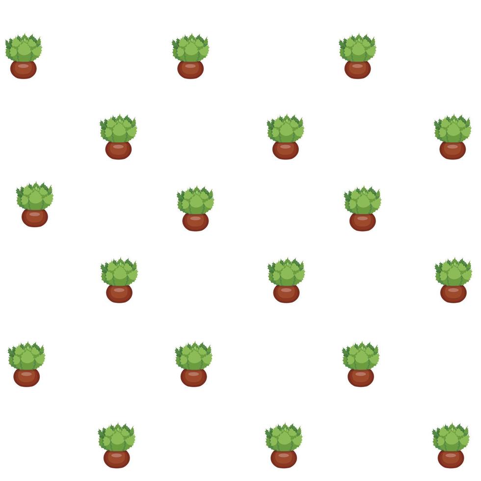 cactus echeveria, plante d'intérieur succulente dans un pot marron. succulent. modèle sans couture. dessin animé. illustration vectorielle. vecteur