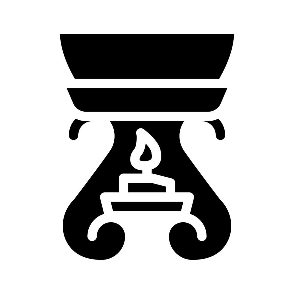 arôme huile glyphe icône illustration vectorielle plate vecteur