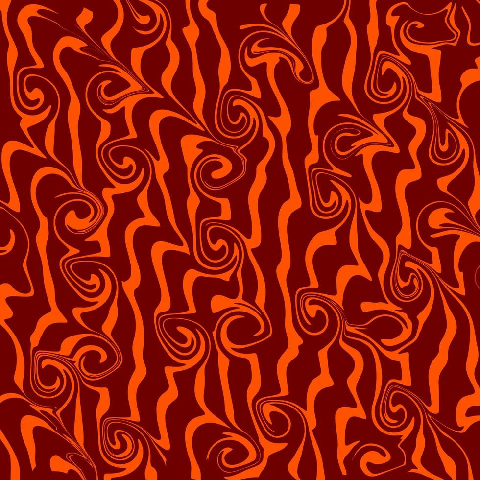 fond abstrait avec motif de tourbillons. marron et orange. convient pour la décoration, l'intérieur, le textile et le papier peint vecteur