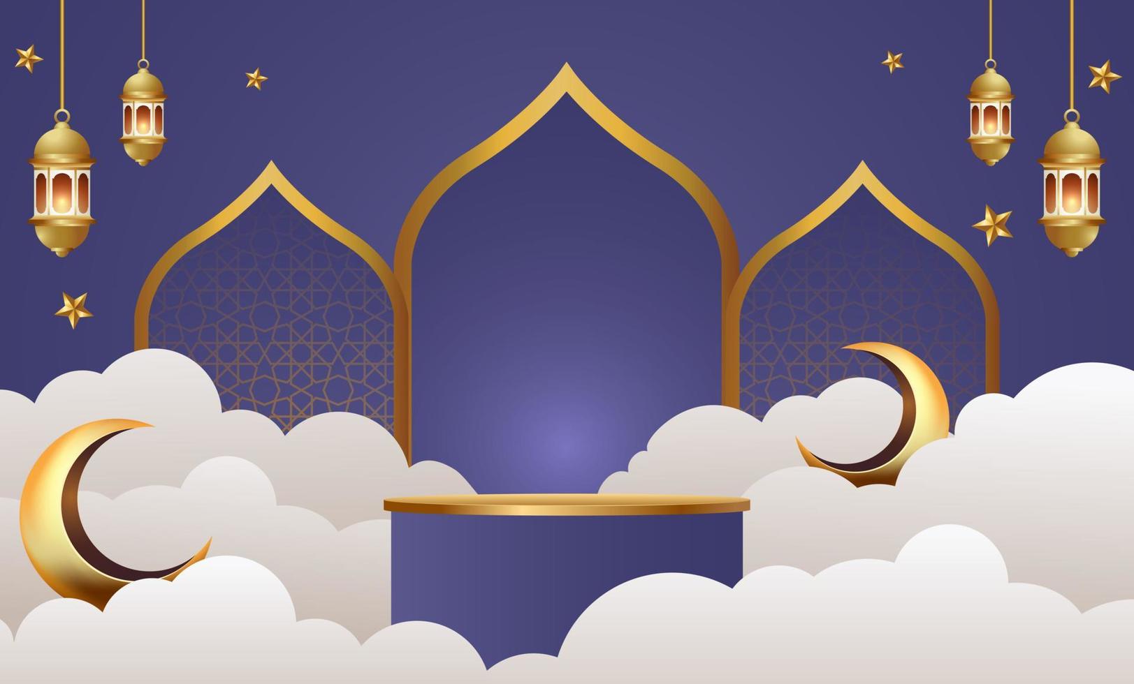 illustration de conception de fond bannière ramadan kareem vecteur