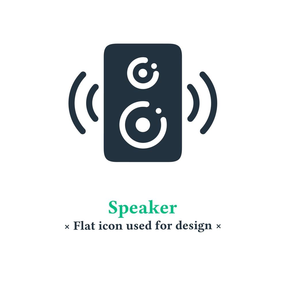 icône de haut-parleur isolée sur fond blanc, symbole de haut-parleur pour les applications Web et mobiles. vecteur
