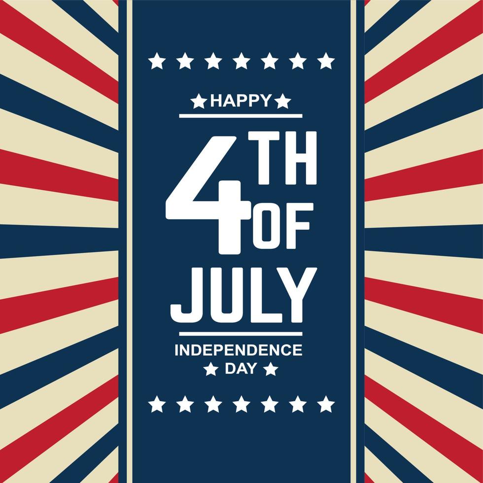joyeux 4 juillet fond de la fête de l'indépendance américaine vecteur