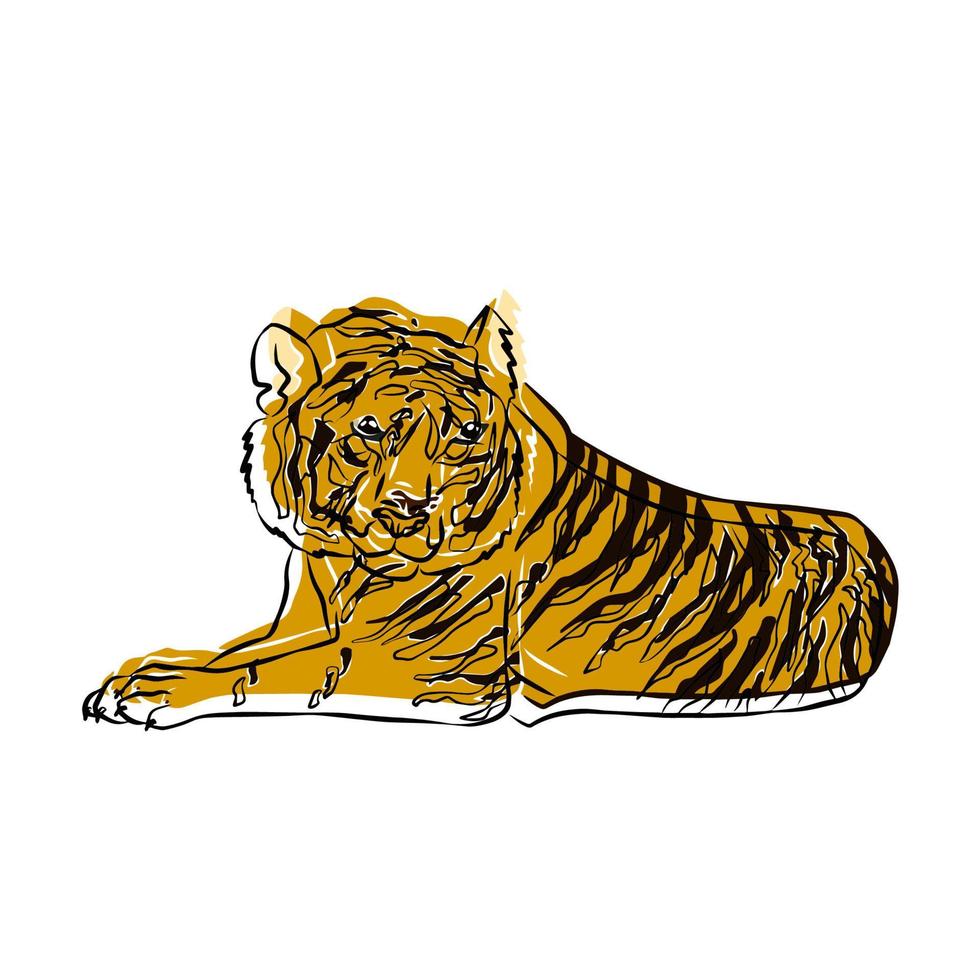 belle image de tigre, utilisée dans le travail général vecteur