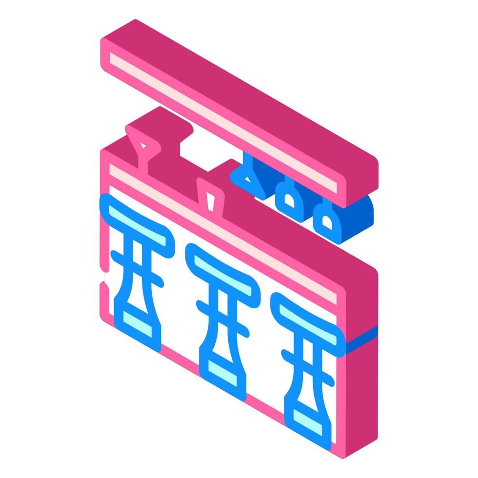 comptoir de bar icône isométrique couleur d'illustration vectorielle vecteur