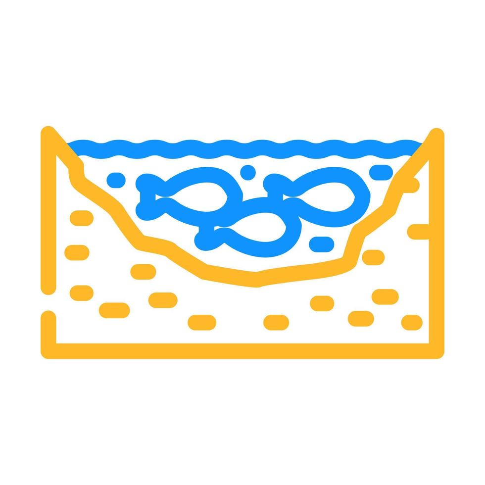 illustration vectorielle d'icône de couleur de poisson d'étang vecteur