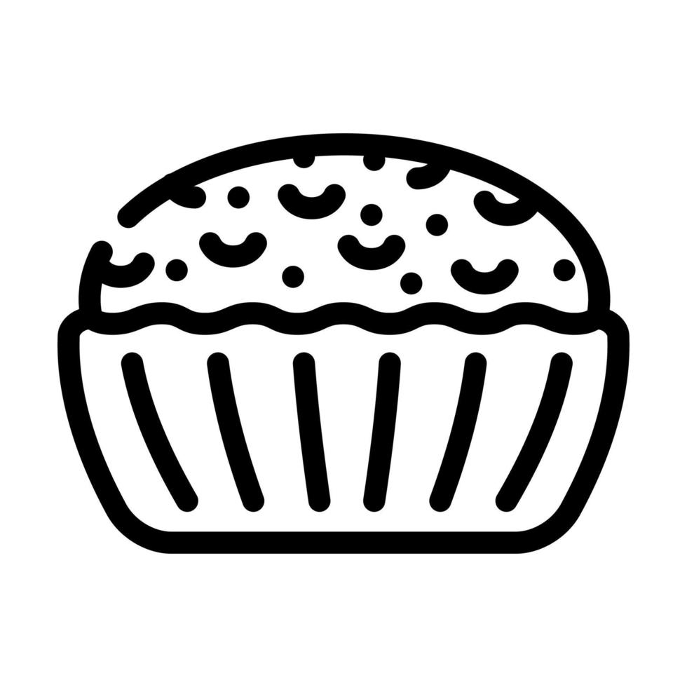 muffin désert ligne icône illustration vectorielle vecteur