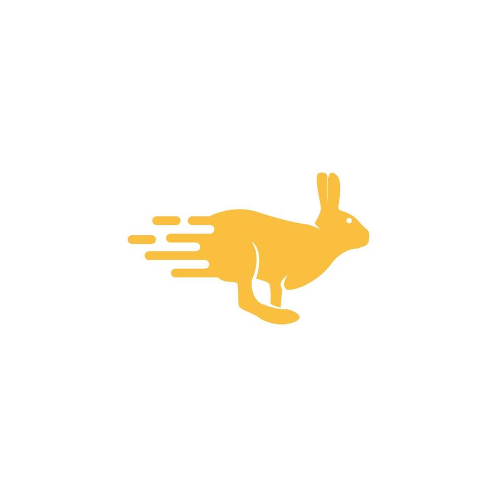 course de lapin avec création de logo rapide symbole graphique vectoriel icône illustration idée créative