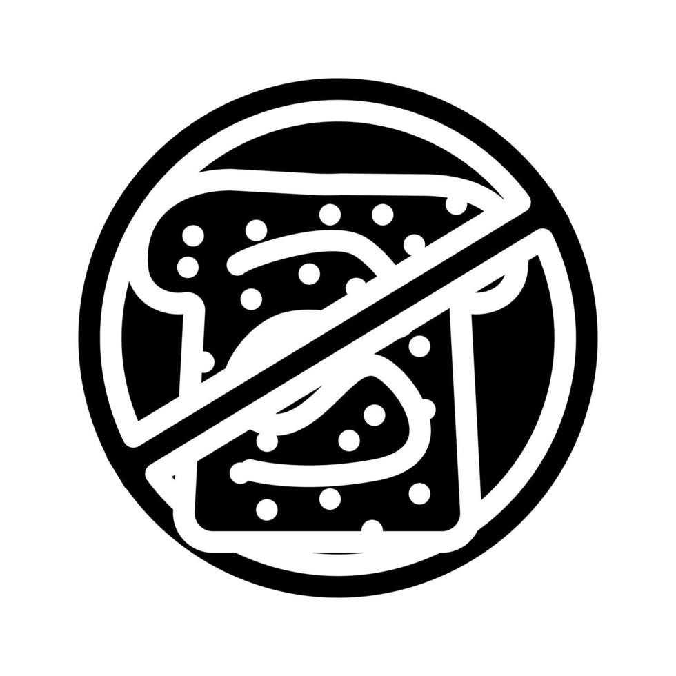 interdire la nourriture glyphe icône illustration vectorielle signe vecteur