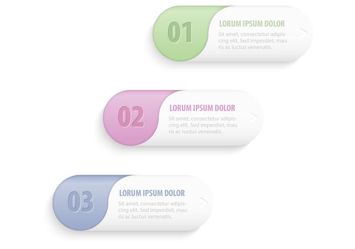 Boutons Pastel Boutons Vector Set