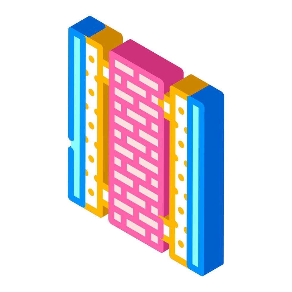 matériau de construction prêt à l'emploi icône isométrique illustration vectorielle vecteur