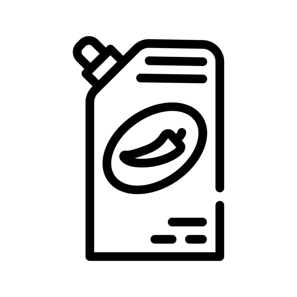 illustration vectorielle de l'icône de la ligne de sauce épicée au ketchup vecteur
