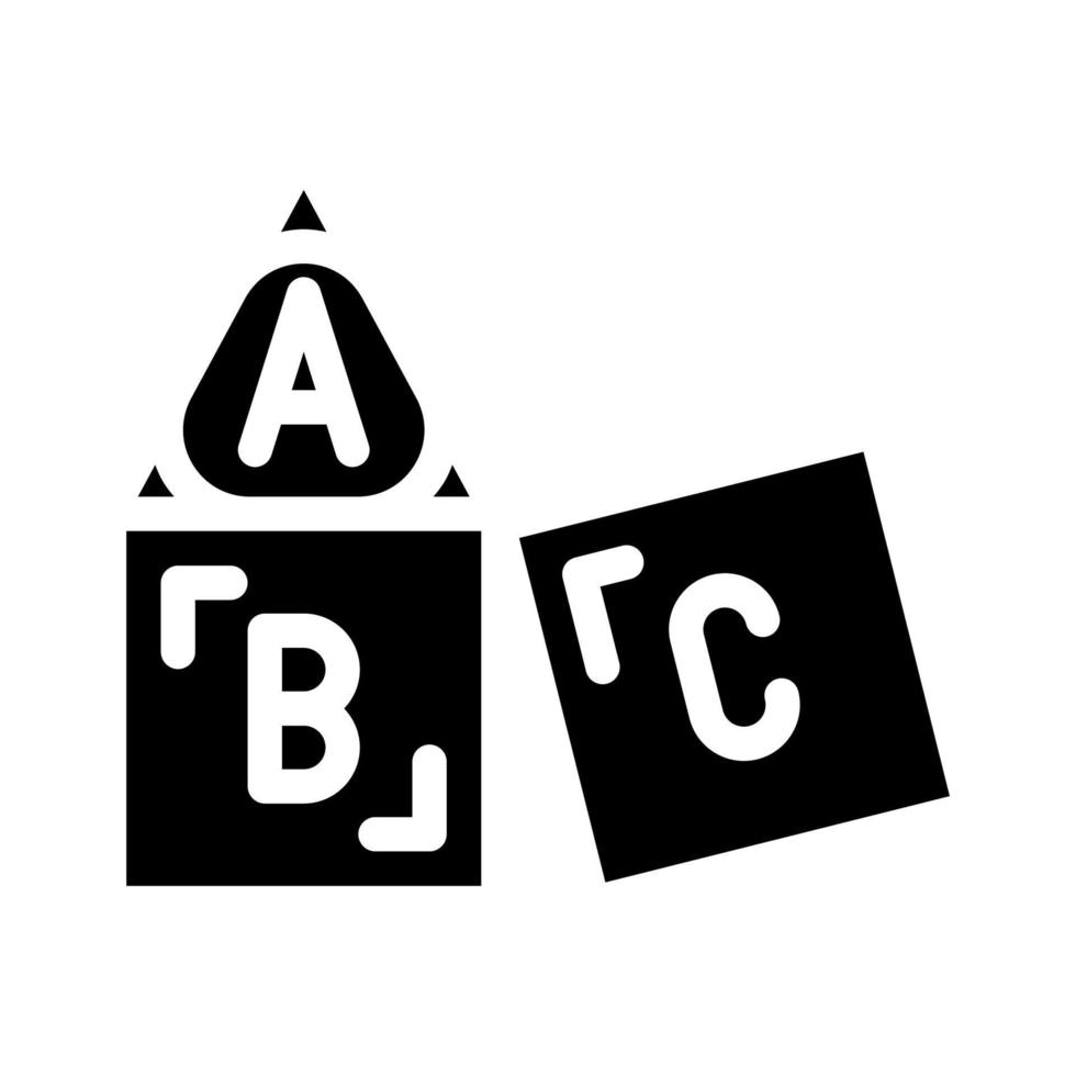 illustration vectorielle de l'icône de glyphe de l'enseignement élémentaire vecteur