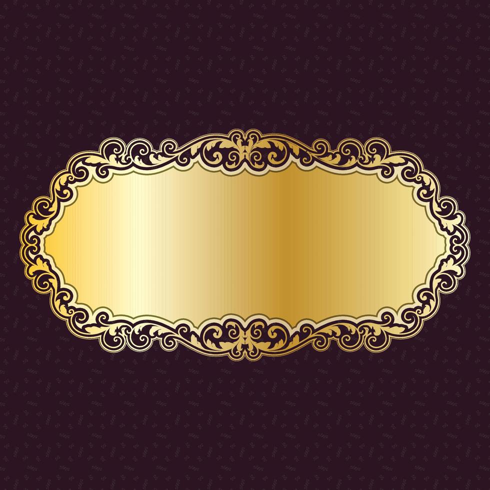 étiquette bannière conseil vecteur doré ornemental luxe royal conception victorienne