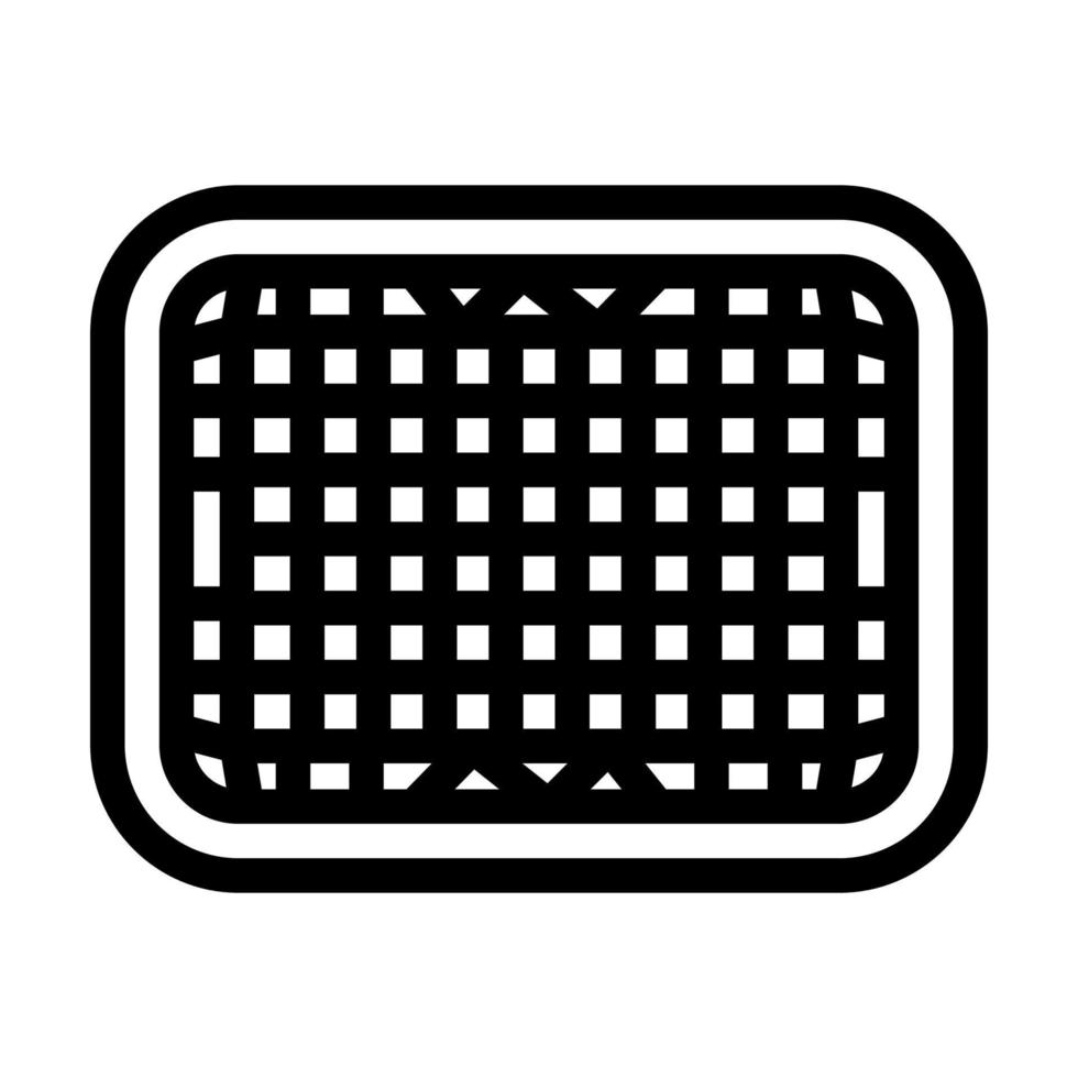 illustration vectorielle de l'icône de la ligne d'accessoires de cricket de la grille vecteur