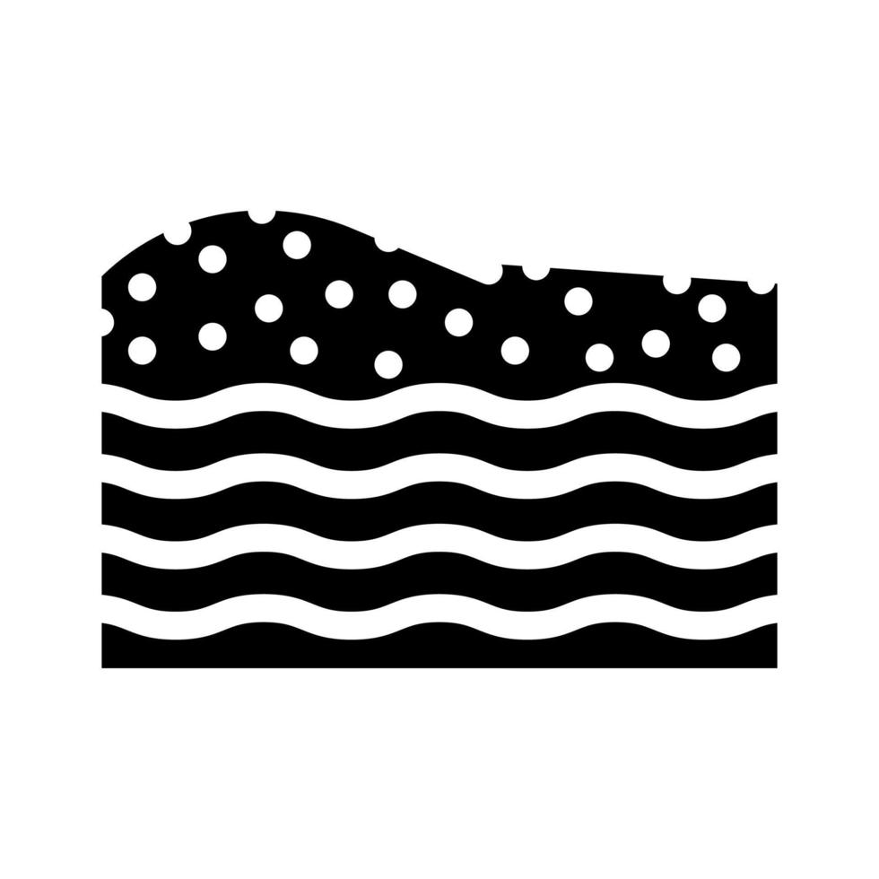 plage vacances d'été glyphe icône illustration vectorielle vecteur