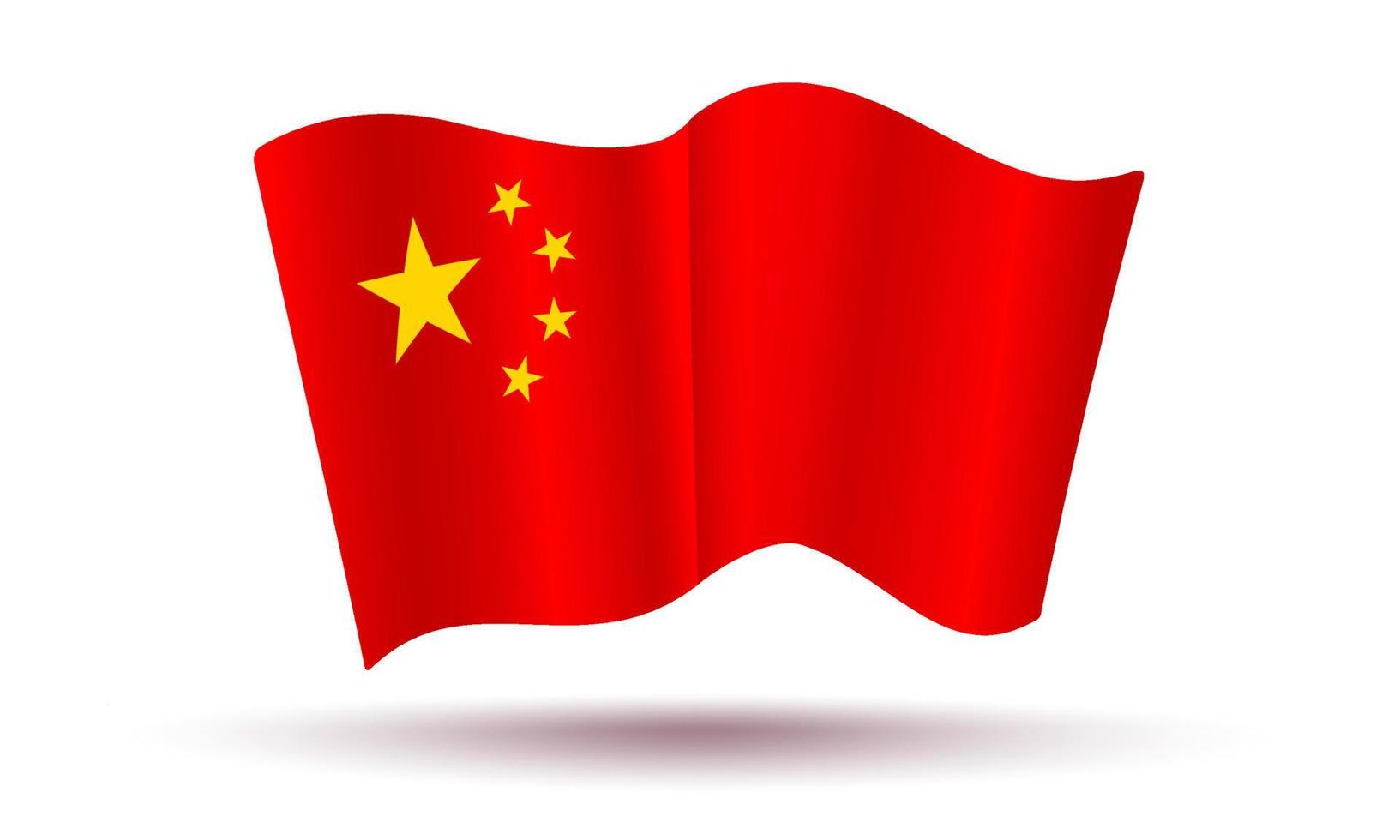 drapeau de la Chine de vecteur. drapeau de vecteur de Chine. drapeau chinois.