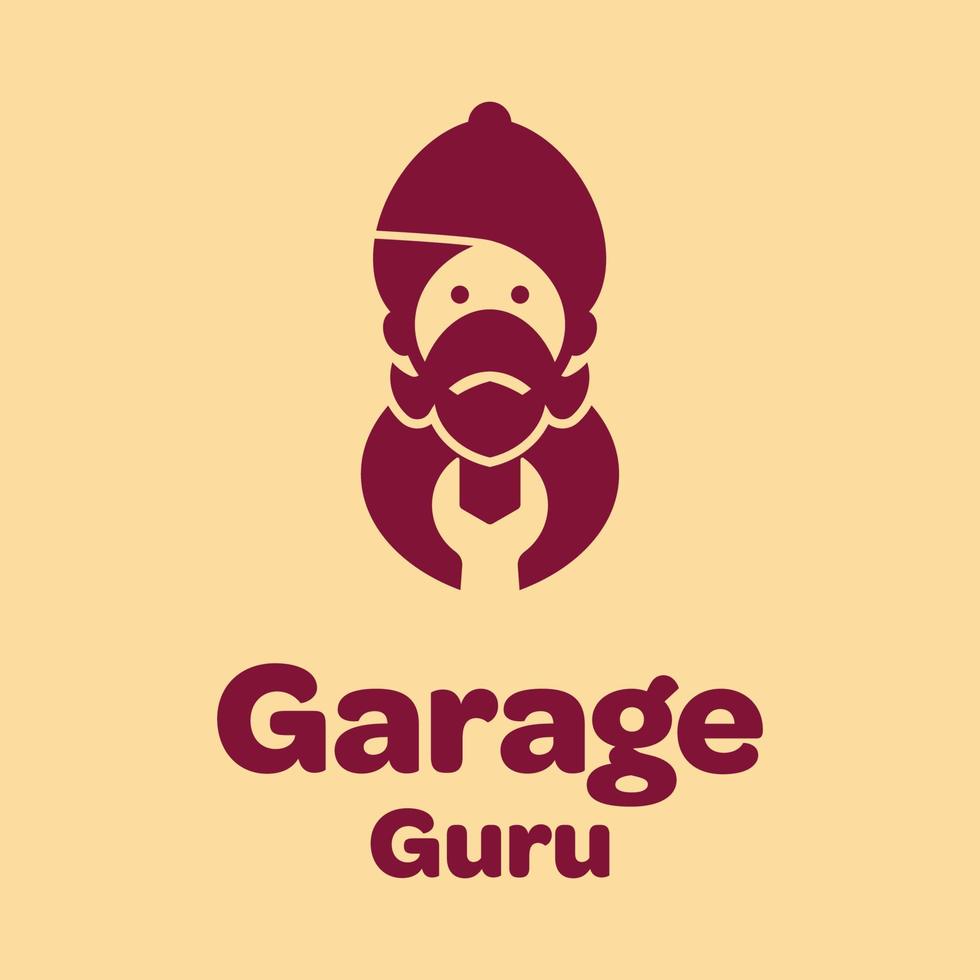 logo du gourou du garage vecteur