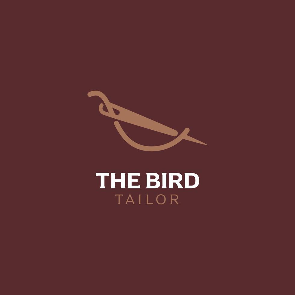 logo de tailleur d'oiseau vecteur