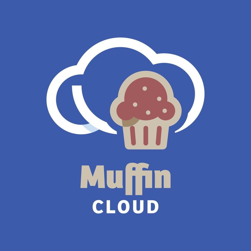 logo nuage de muffins vecteur