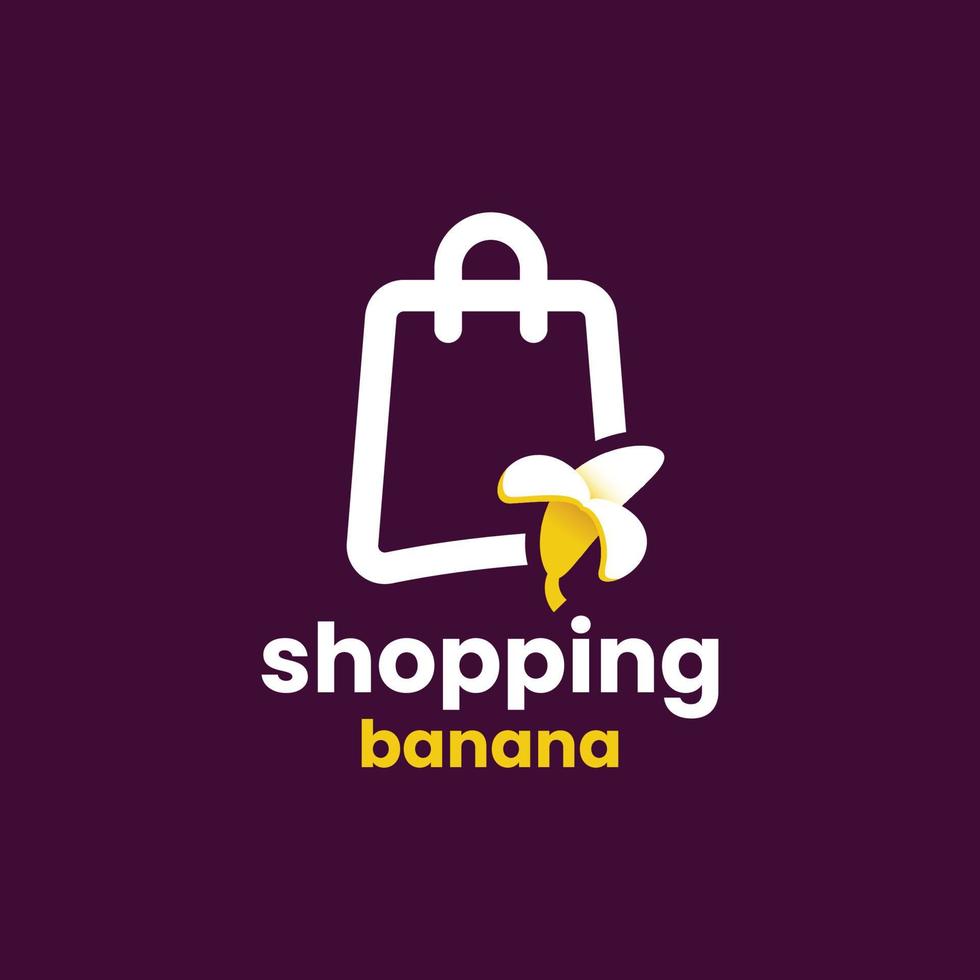 logo banane shopping vecteur