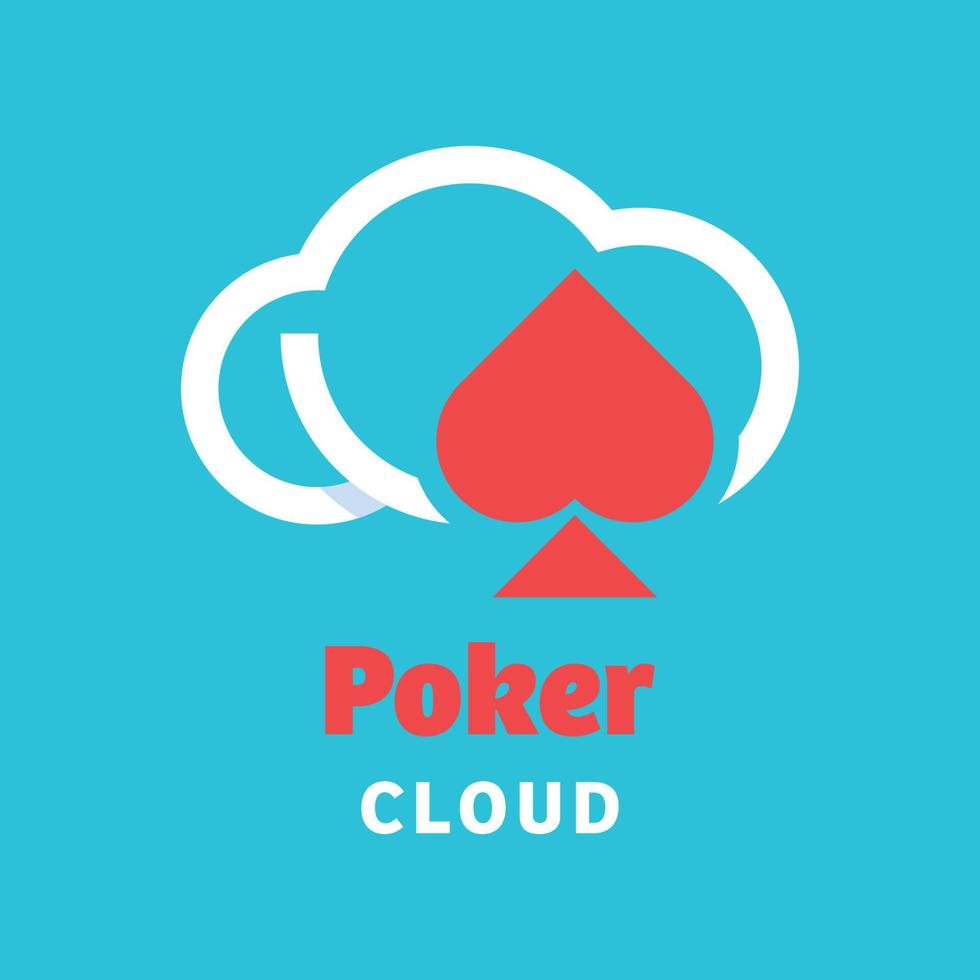 logo nuage de poker vecteur