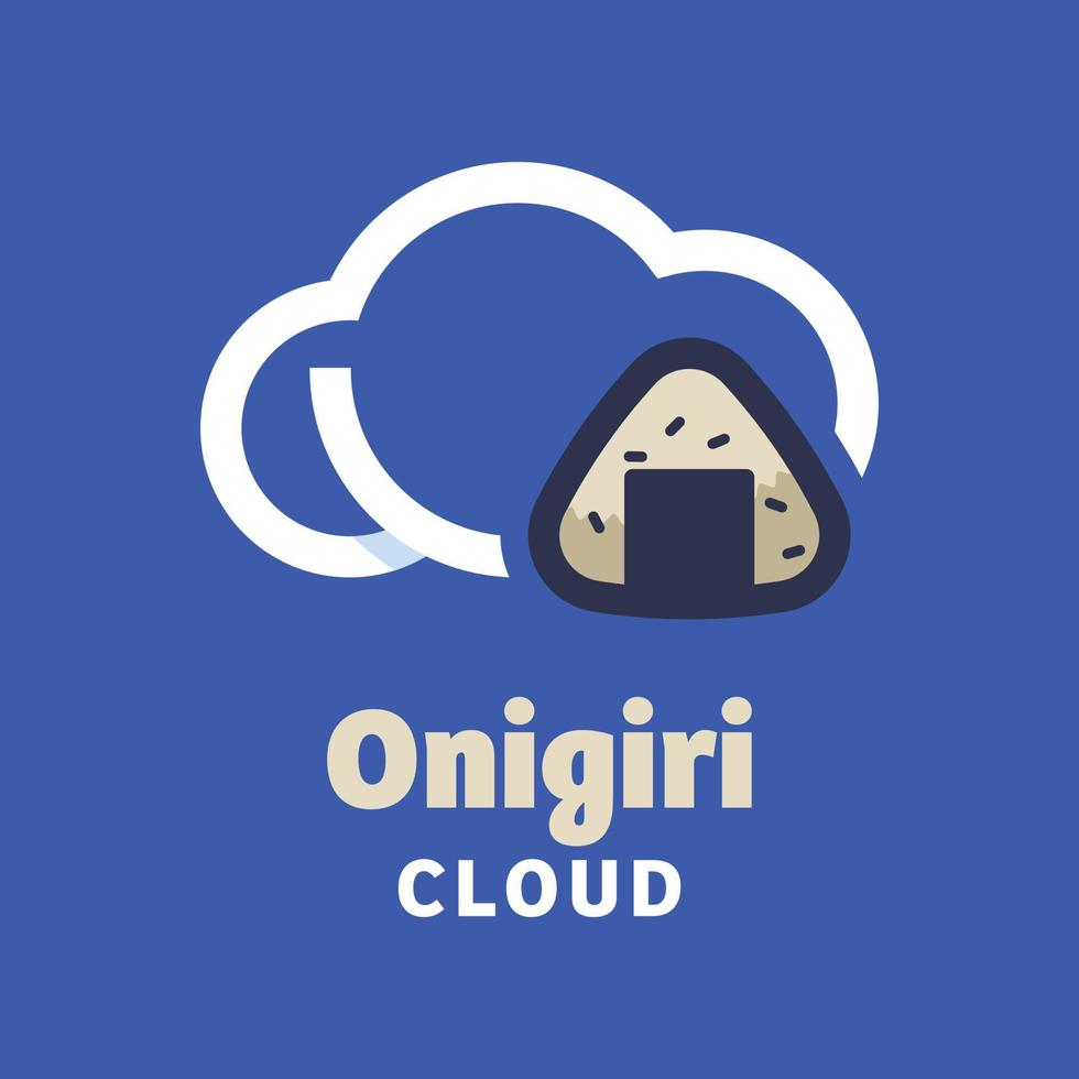 logo nuage onigiri vecteur