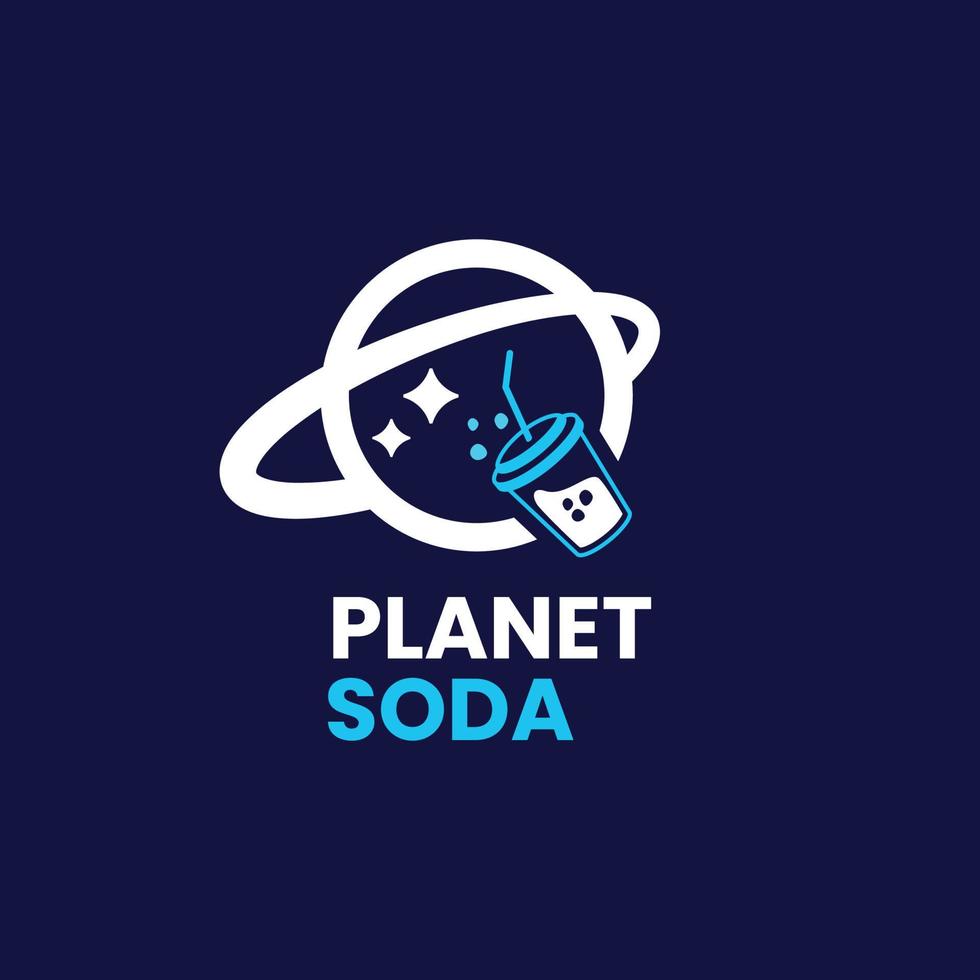 logo planète soda vecteur