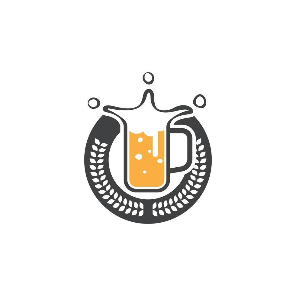 logo du roi de la bière vecteur