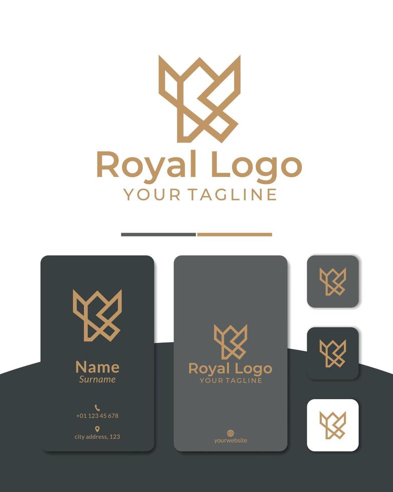 lettre r pour le vecteur de conception de logo royal