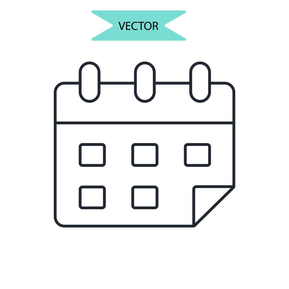 calendrier icônes symbole éléments vectoriels pour le web infographique vecteur