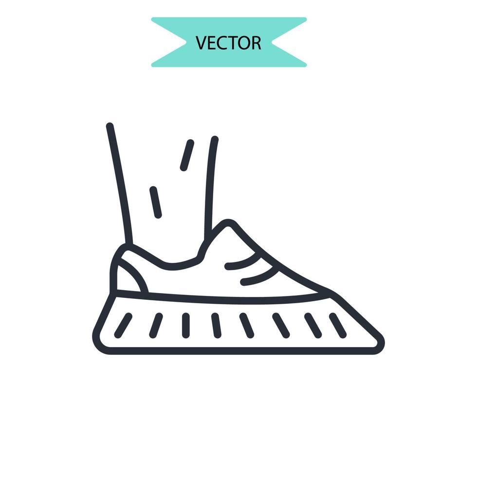 couvre-chaussures icônes symbole éléments vectoriels pour le web infographique vecteur