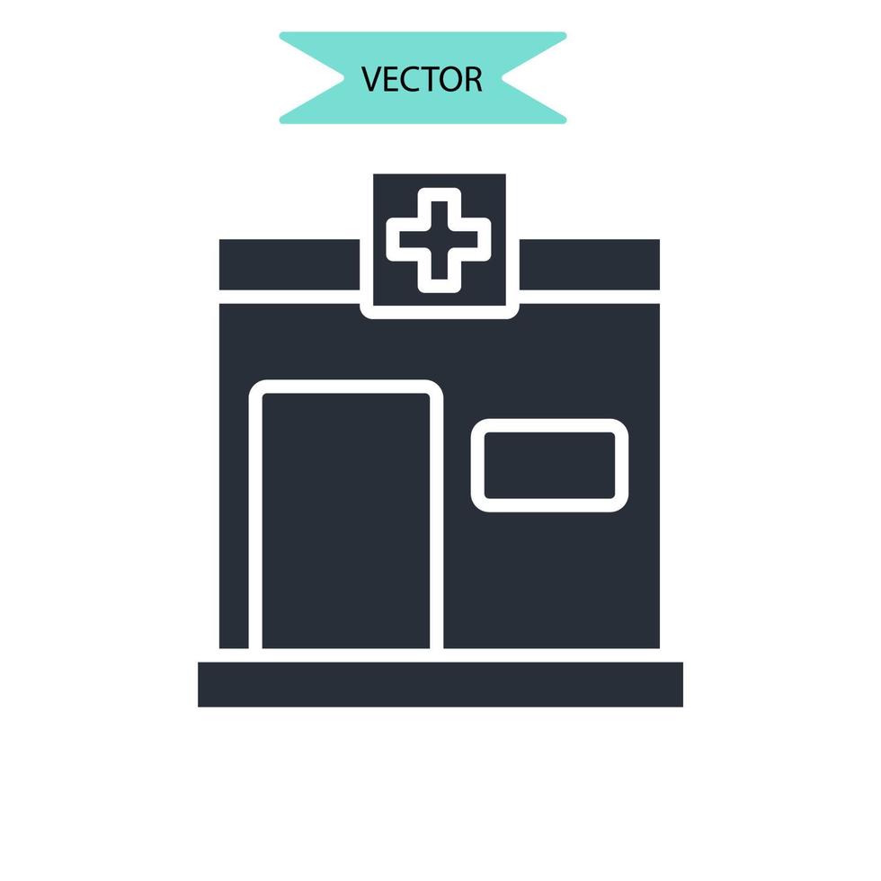 icônes de pharmacie symbole éléments vectoriels pour le web infographique vecteur