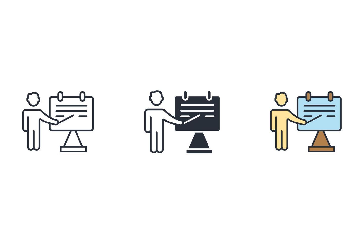 icônes d'atelier symbole éléments vectoriels pour le web infographique vecteur