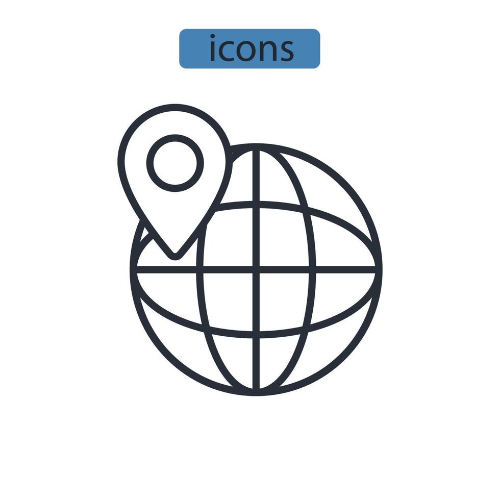 icônes de trafic organique symbole éléments vectoriels pour le web infographique vecteur