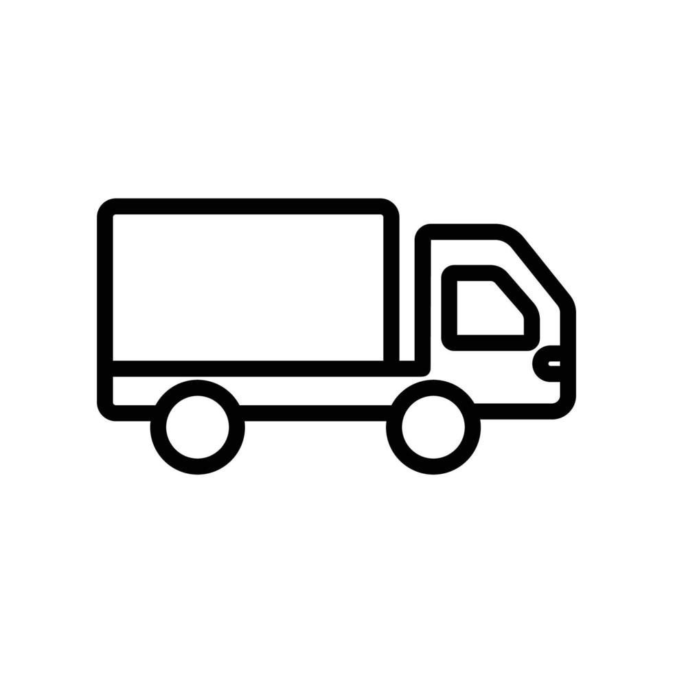 vecteur d'icône de camion. transport, transport terrestre. style d'icône de ligne. illustration de conception simple modifiable