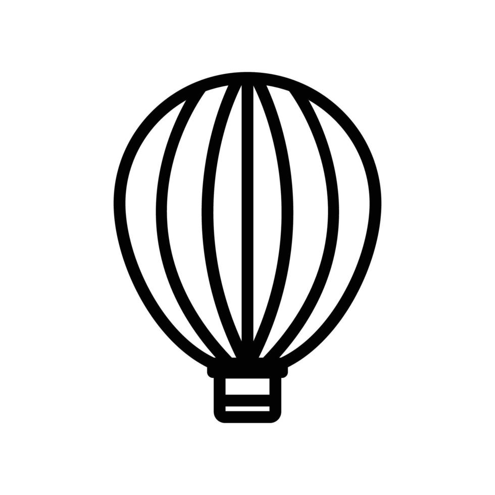 vecteur d'icône de ballon à air. transport, véhicule aérien. style d'icône de ligne. illustration de conception simple modifiable