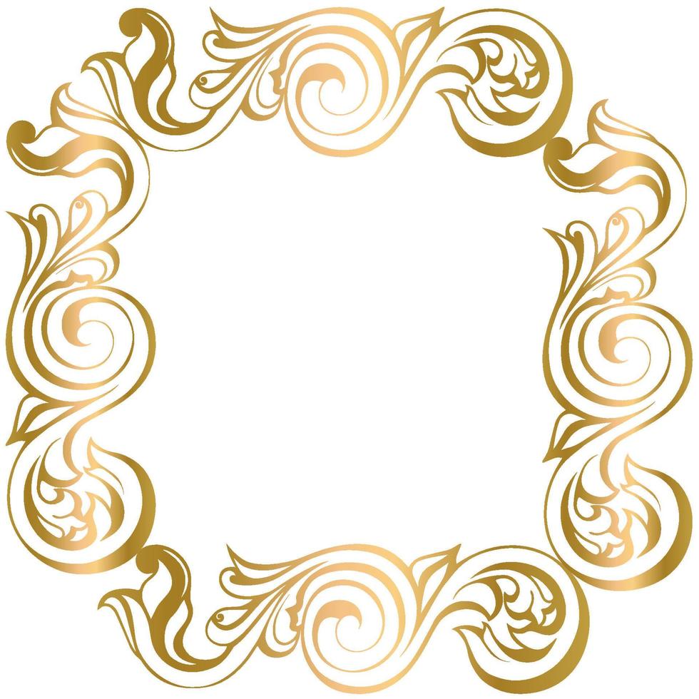 tourbillon d'ornement de défilement baroque vintage damassé de vecteur. monogramme victorien bouclier héraldique swirl.retro floral leaf pattern border feuillage calligraphie antique d'acanthe tatouage gravé. élément de décor de carreaux vecteur