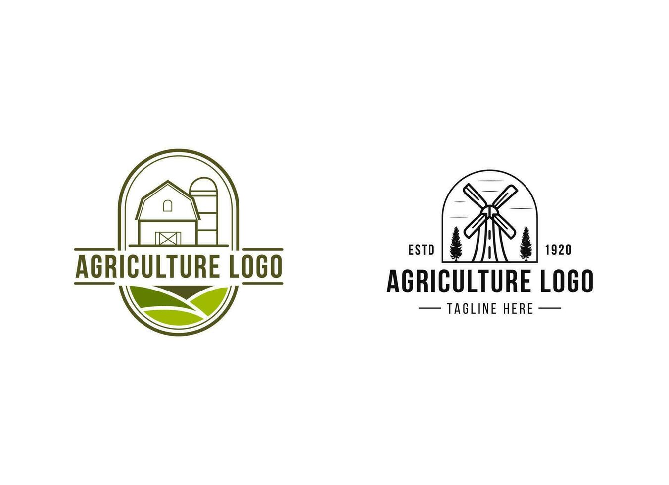 modèle de conception de logo agricole. vecteur