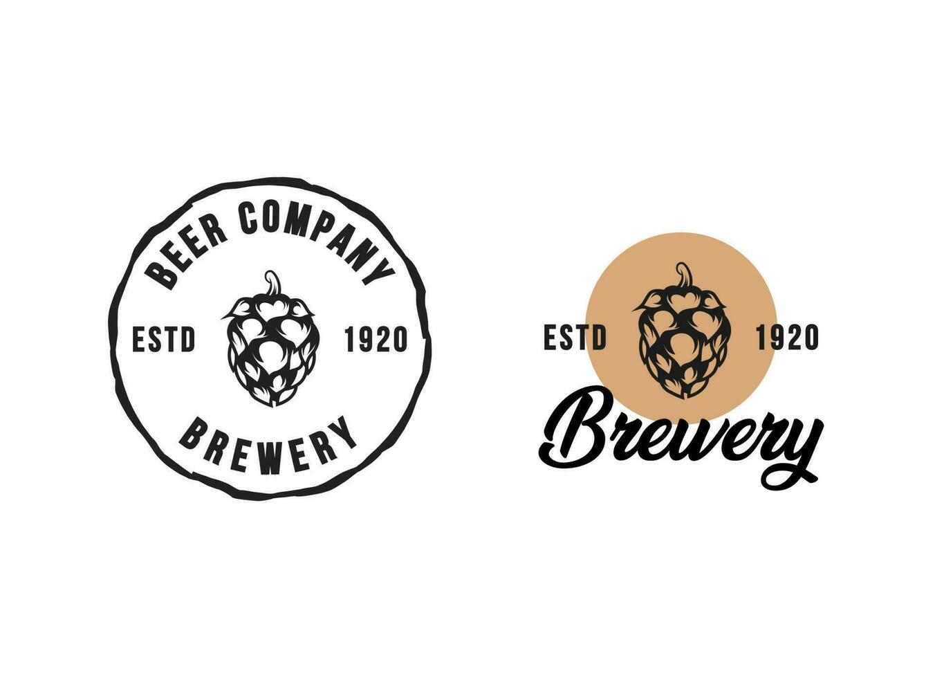 modèle de conception de logo de l'industrie de la bière et de l'alcool vecteur